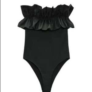NWT Zara Large Ruffle Swimsuit XS